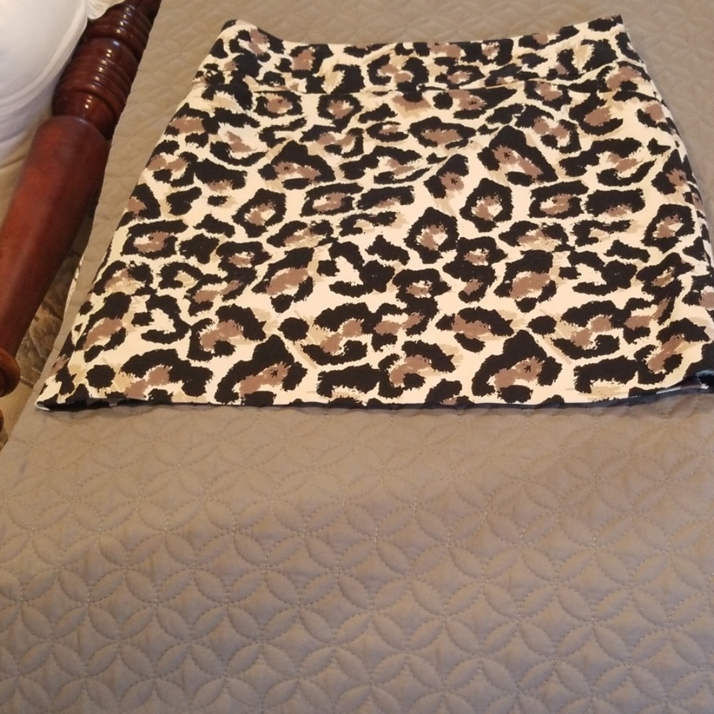 Animal print mini skirt